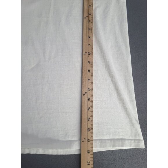 VANS SZ M Long Sleeved White Graphic T Shirt GOOD DAZE CREW Rainbow Off the Wall - Picture 6 of 9